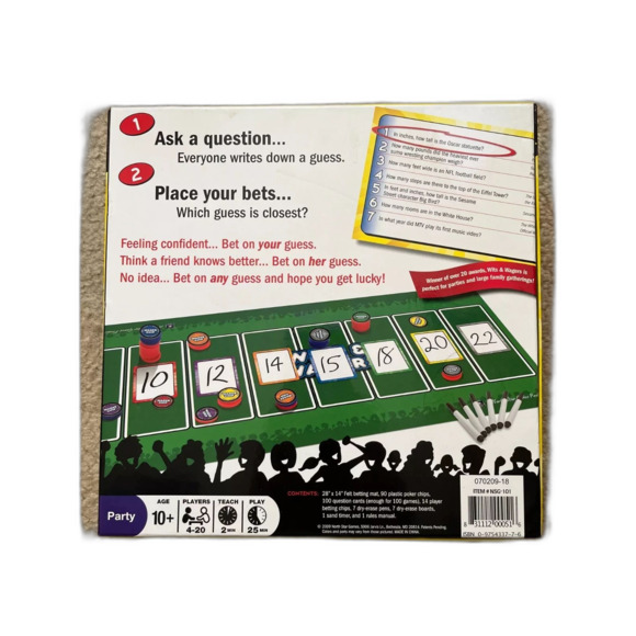 North Star Games Wits & Wagers Complete Game Inside items sealed - 2009 - Picture 3 of 4